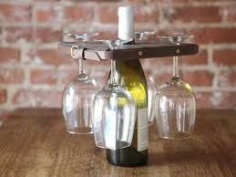rustic style wine glass holder