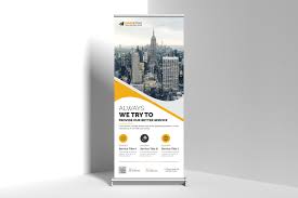 roll up banner design graphic