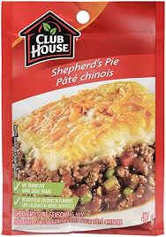 Shepherd's pie is basically a casserole made of cooked meat with gravy which gets topped with a layer of mashed potatoes and then baked. Club House Dry Sauce Seasoning Marinade Mix Shepherd S Pie 47g Packaging May Vary Amazon Ca Grocery