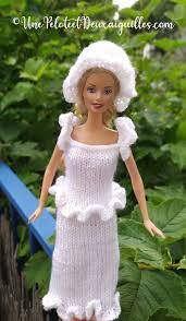 Tricoter une robe de mariée pour Barbie - Une pelote et deux aiguilles