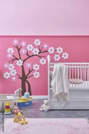 Modern Baby Room Pink Wall Design With