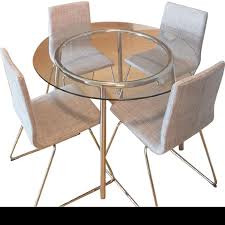We have tested it for you! Ikea Glass Top Round Dining Table W 4 Chairs Aptdeco