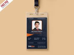 Free Psd Vertical Company Identity Card Template Psd By