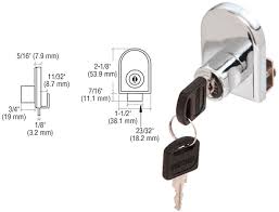gl door lock for 6 mm gl