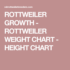 Rottweiler Growth Rottweiler Weight Chart Height Chart