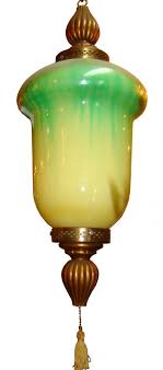 Yellow Glass Pendant Light