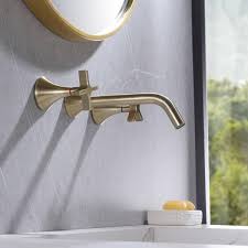 Wall Mounted Bathroom Faucet Brass