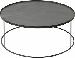 Metal Coffee Table With Round Top 93 Cm
