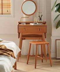 solid cherry dressing table with mirror
