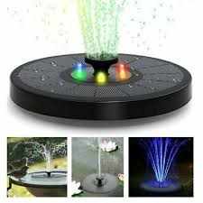 led solar panel powered water feature