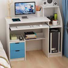 For storage, you have two smaller drawers and a filing cabinet drawers. Computer Desk With 2 Tier Storage Simpleness Laptop Table With Drawer Shelf Office Home Modern Small Desk Laptop Desks Aliexpress