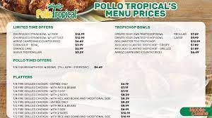 pollo tropical menu s free