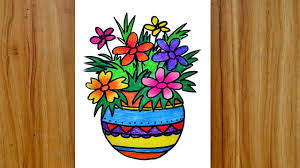vase easy flower vase drawing