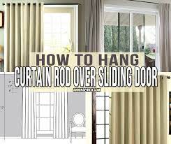 hang curtain rod over sliding door