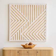 Graphic Wood Geometric Dimensional Wall