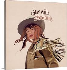 stay wild moonchild wall art canvas