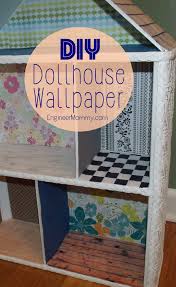 diy dollhouse part 2 adding wallpaper