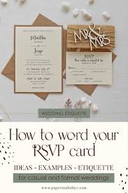 how to word your wedding rsvp cards