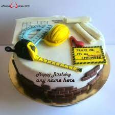 birthday cake with name and profession