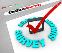 A Web Browser Window Shows The Words Online Survey And A Check