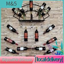 Pack Of 6 Wall Mounted Wine Racks Red