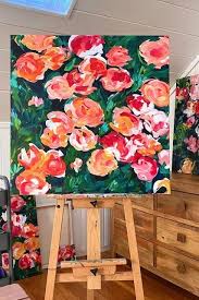 How To Paint Flowers On A Large Canvas
