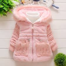Kids Girls Baby Winter Coat Fur Warmer