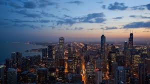 Manhattan, new york city, city lights, cityscape, blizzard, night, winter. Skyscrapers In Night City Wallpaper City Night Wallpaper 4k 3840x2160 Download Hd Wallpaper Wallpapertip