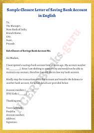 These examples and only for illustration purposes and cannot and will not fit each and every person and their. Bank Account Closing Letter Sample Formats How To Write A Letter Easily