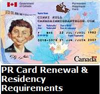 canadian permanent resident card and