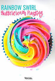 Rainbow Swirl Buttercream Frosting With Video The Bewitchin Kitchen gambar png