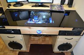 25.simple & beautiful gaming table Desk With Built In Pc Instructables