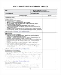 Annual Performance Review Form Template For Managers Sales