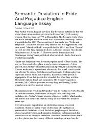semantic deviation in pride and prejudice english language essay 