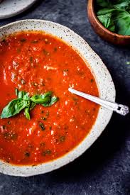 homemade roasted tomato basil soup
