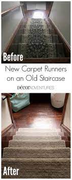 carpet runners on our split staircase