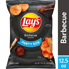 barbeque potato snack chips party size