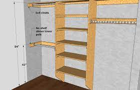 closet shelving layout design