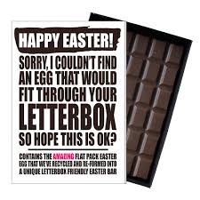 easter egg chocolate bar greeting card