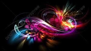 beautiful swirls of colorful light on a
