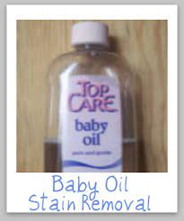 how to remove baby oil stains