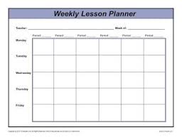 Weekly Multi Period Lesson Plan Template Secondary Homeschooling