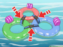 How do you tie tubes together to float?