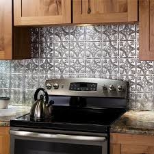 Fasade easy installation traditional 1 matte white backsplash panel for kitchen and bathrooms (18 x 24 panel) 4.0 out of 5 stars 29 more buying choices $12.99 (4 new offers) Fasade 18 25 In X 24 25 In Crosshatch Silver Traditional Style 1 Pvc Decorative Backsplash Panel B50 21 The Home Depot