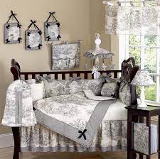 Black French Toile Baby Bedding 9 Pc