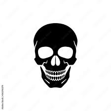 human skull symbol of danger abstract