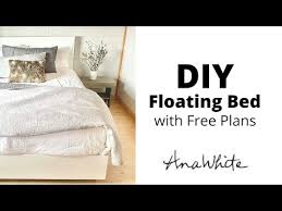 easy floating bed frame with headboard