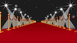 red carpet event walk with spotlights