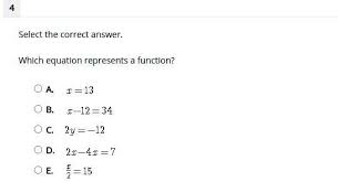 Which Equation Represents Function