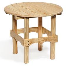 Pine Wood Outdoor Side Table